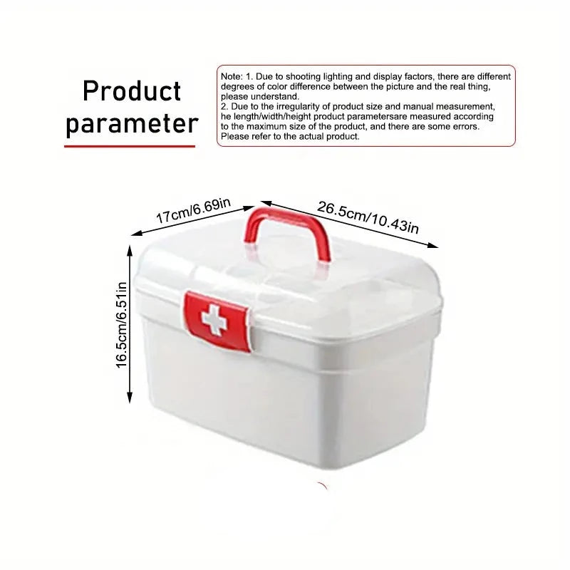 Dispensary Medicine Box, Portable Multipurpose Family First Aid Kit Box, Medical Storage Organizer Bins Container, Double Layer Drug Case, Dormitory Baby Medicine Storage Box Dispensary Medicine Box, Portable Multipurpose Family First Aid Kit Box, Medical Storage Organizer Bins Container, Double Layer Drug Case, Dormitory Baby Medicine Storage Box